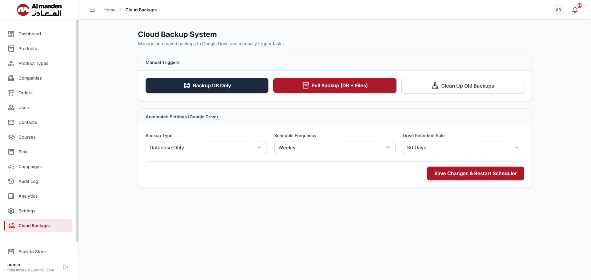 The automated Google Drive backup scheduler